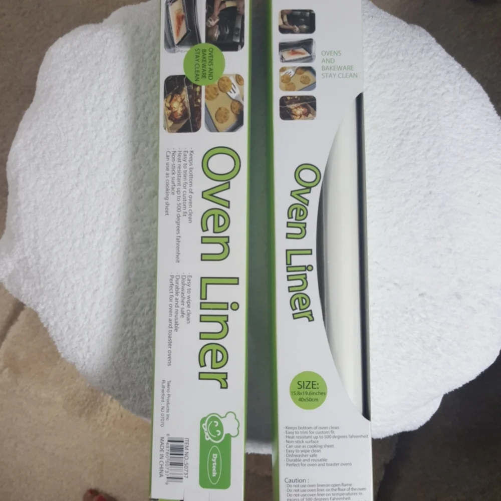 New lot 2 oven liners 15.8 x 19.6 in white resuable As Pictured